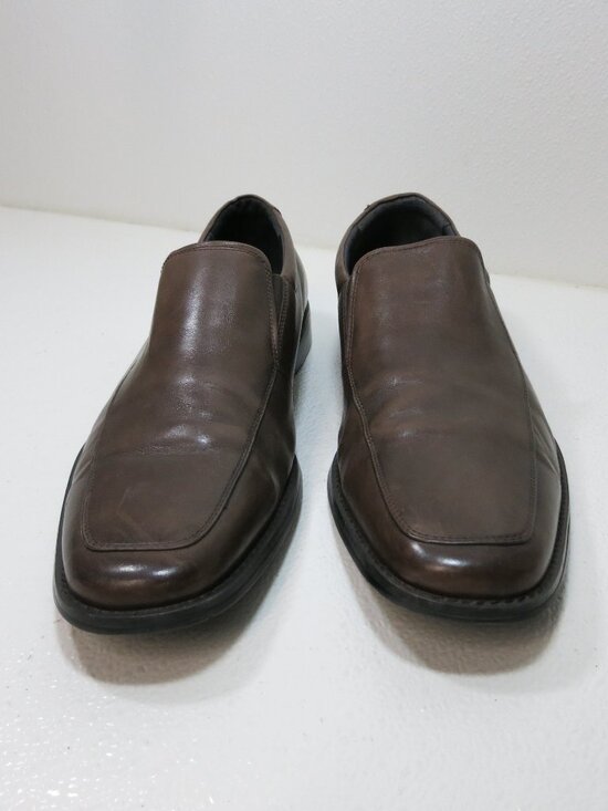 Aston Grey Leather Dress Square Toe Fashion Loafers Footwear Men\'s Shoes 11 M main image 4
